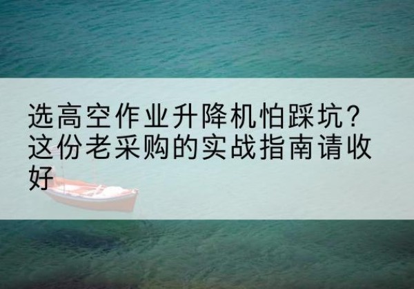南山高空作业升降机厂家推荐-选高空作业升降机怕踩坑？这份老采购的实战指南请收好